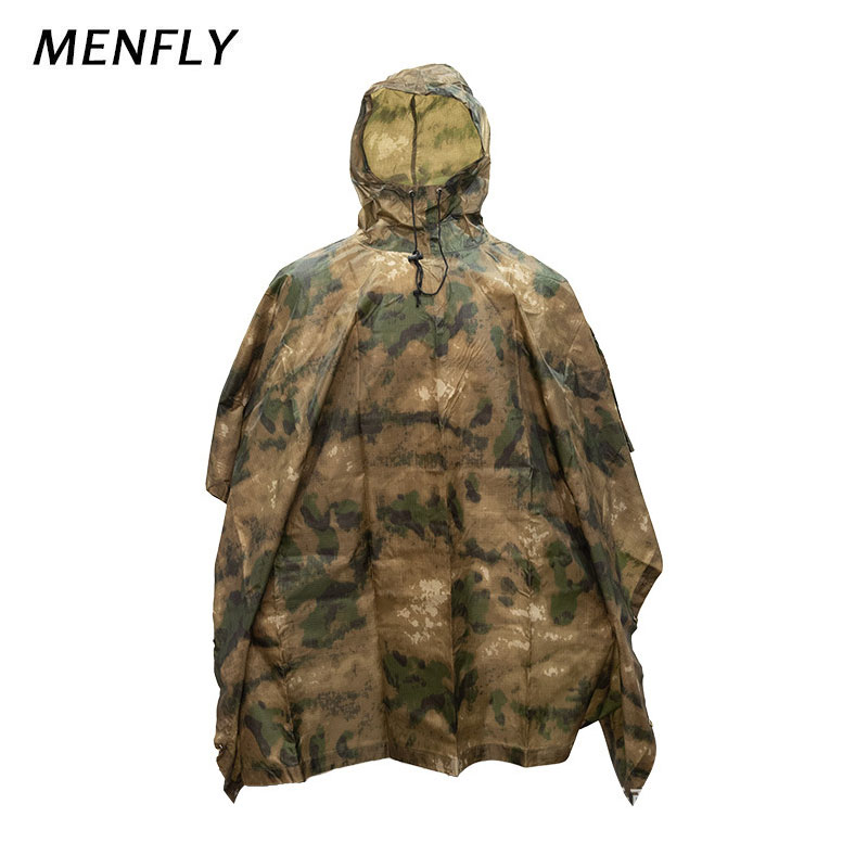 Emergency Poncho Rain - MENFLY ATFG 남성용 이끼 위장 전술