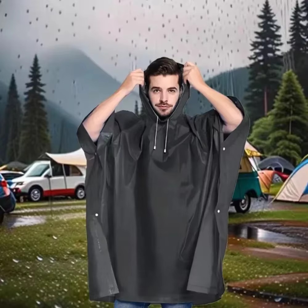 3 in 1 방수 레인 판초 후드 슬리브 야외 레인코트 - Emergency Poncho Rain 리뷰 및 가격
