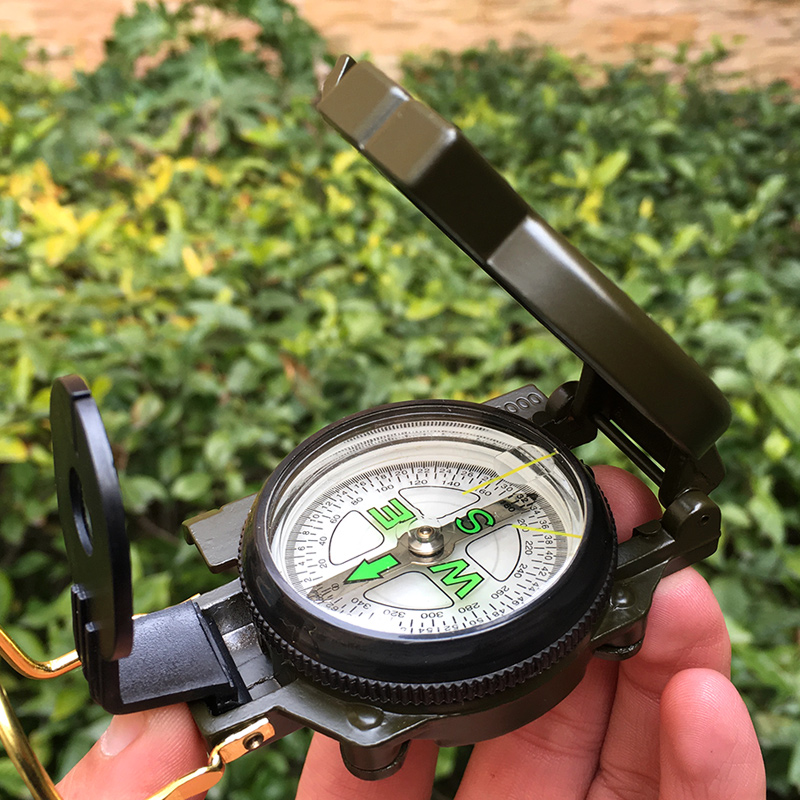 알루미늄 합금 휴대용 육군 녹색 접이식 렌즈 나침반 금 - Compass Lensatic 리뷰 및 가격